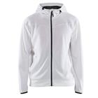 Hoodie met rits 3363 - wit/donkergrijs