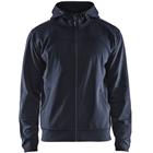 Hoodie met rits 3363 - marineblauw/zwart
