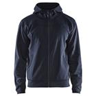 Hoodie met rits 3363 - marineblauw/zwart