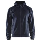 Hoodie met rits 3363 - marineblauw/zwart