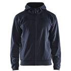 Hoodie met rits 3363 - marineblauw/zwart