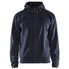 Hoodie met rits 3363 - marineblauw/zwart