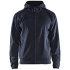 Hoodie met rits 3363 - marineblauw/zwart