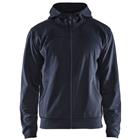 Hoodie met rits 3363 - marineblauw/zwart
