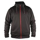 Hoodie met rits 3363 - zwart/rood