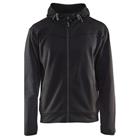 Hoodie met rits 3363 - zwart/donkergrijs