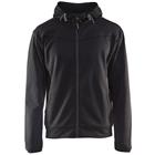 Hoodie met rits 3363 - zwart/donkergrijs