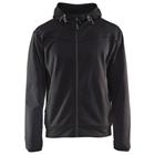 Hoodie met rits 3363 - zwart/donkergrijs