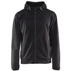 Hoodie met rits 3363 - zwart/donkergrijs