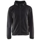 Hoodie met rits 3363 - zwart/donkergrijs