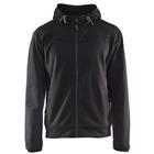 Hoodie met rits 3363 - zwart/donkergrijs