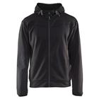 Hoodie met rits 3363 - zwart/donkergrijs