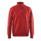 Sweatshirt met halve rits zonder zak 3369 - rood