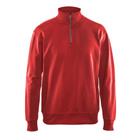 Sweatshirt met halve rits zonder zak 3369 - rood