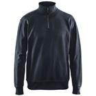 Sweatshirt met halve rits zonder zak 3369 - donker marineblauw