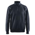 Sweatshirt met halve rits zonder zak 3369 - donker marineblauw
