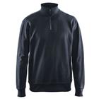 Sweatshirt met halve rits zonder zak 3369 - donker marineblauw