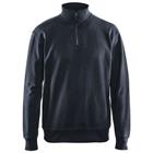 Sweatshirt met halve rits zonder zak 3369 - donker marineblauw