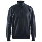 Sweatshirt met halve rits zonder zak 3369 - donker marineblauw