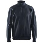 Sweatshirt met halve rits zonder zak 3369 - donker marineblauw