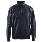 Sweatshirt met halve rits zonder zak 3369 - donker marineblauw