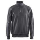 Sweatshirt met halve rits zonder zak 3369 - donkergrijs