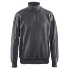 Sweatshirt met halve rits zonder zak 3369 - donkergrijs