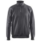 Sweatshirt met halve rits zonder zak 3369 - donkergrijs