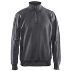 Sweatshirt met halve rits zonder zak 3369 - donkergrijs