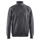 Sweatshirt met halve rits zonder zak 3369 - donkergrijs