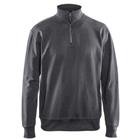 Sweatshirt met halve rits zonder zak 3369 - donkergrijs