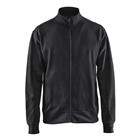 Sweatshirt one-way rits zonder zak 3371 - donker zwart