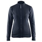 Sweatshirt Dames  one way rits zonder zak 3372 - donker marineblauw