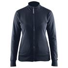 Sweatshirt Dames  one way rits zonder zak 3372 - donker marineblauw