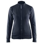 Sweatshirt Dames  one way rits zonder zak 3372 - donker marineblauw
