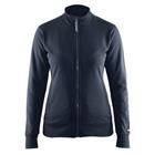 Sweatshirt Dames  one way rits zonder zak 3372 - donker marineblauw