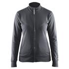 Sweatshirt Dames one way rits zonder zak 3372 - donkergrijs