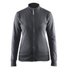 Sweatshirt Dames one way rits zonder zak 3372 - donkergrijs