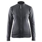 Sweatshirt Dames one way rits zonder zak 3372 - donkergrijs