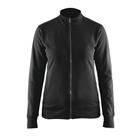 Sweatshirt Dames one way rits zonder zak 3372 - zwart