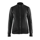 Sweatshirt Dames one way rits zonder zak 3372 - zwart