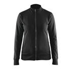 Sweatshirt Dames one way rits zonder zak 3372 - zwart