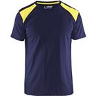 T-shirt Bi-Colour High Vis 3379 - marineblauw/fluo geel