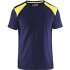 T-shirt Bi-Colour High Vis 3379 - marineblauw/fluo geel