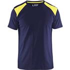 T-shirt Bi-Colour High Vis 3379 - marineblauw/fluo geel