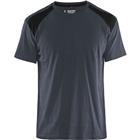 T-shirt Bi-Colour 3379 - donkergrijs/zwart