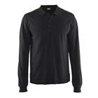 Poloshirt lange mouw knoopsluiting 3388 - zwart