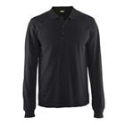 Poloshirt lange mouw knoopsluiting 3388 - zwart