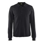 Poloshirt lange mouw knoopsluiting 3388 - zwart
