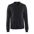 Poloshirt lange mouw knoopsluiting 3388 - zwart